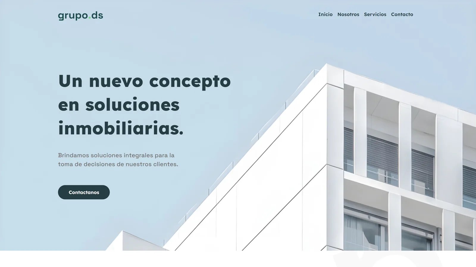 Captura del sitio de Grupo.DS