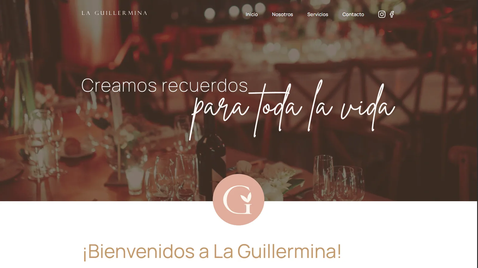Captura del sitio de La Guillermina