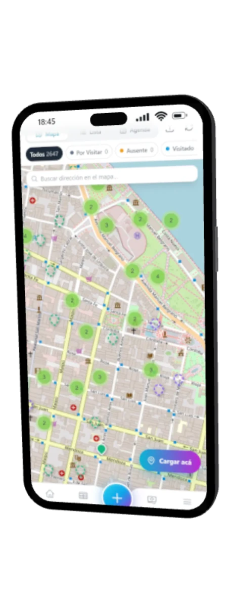 La web de AMSI SRL en el celular