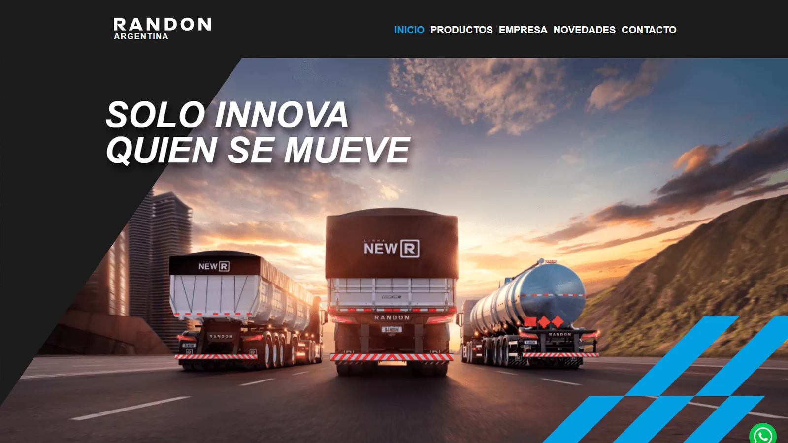 Captura del sitio de Randon Argentina
