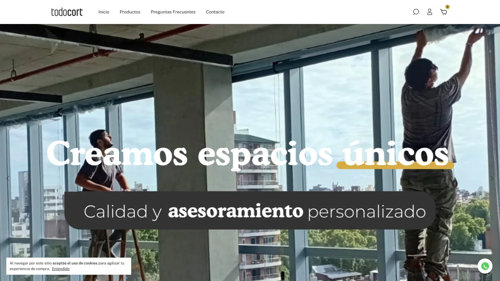 Captura del sitio de Todocort